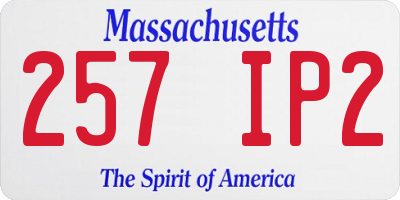MA license plate 257IP2