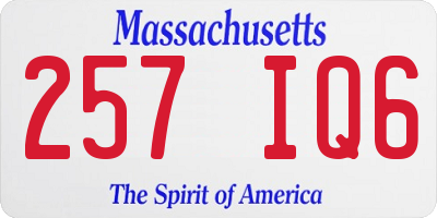 MA license plate 257IQ6