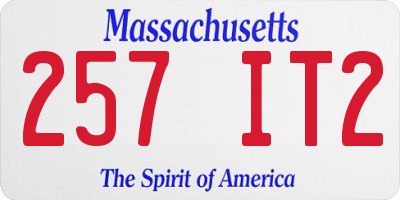 MA license plate 257IT2