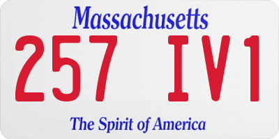 MA license plate 257IV1