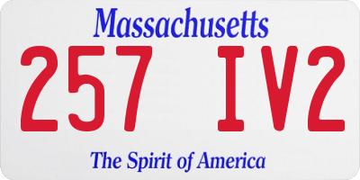 MA license plate 257IV2