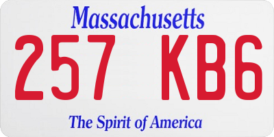 MA license plate 257KB6