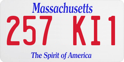 MA license plate 257KI1