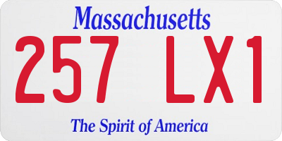 MA license plate 257LX1