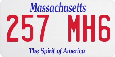 MA license plate 257MH6