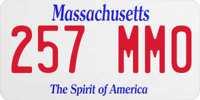 MA license plate 257MM0