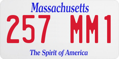 MA license plate 257MM1