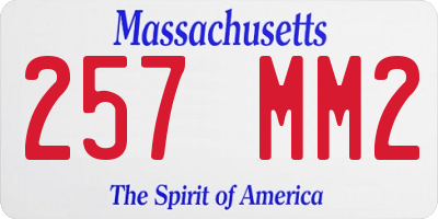 MA license plate 257MM2