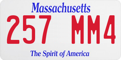 MA license plate 257MM4