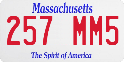 MA license plate 257MM5