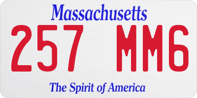 MA license plate 257MM6