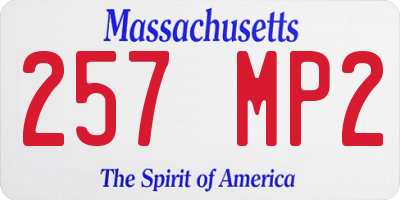 MA license plate 257MP2