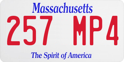 MA license plate 257MP4