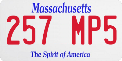 MA license plate 257MP5