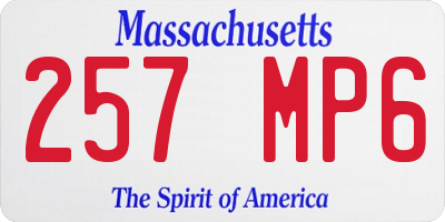MA license plate 257MP6