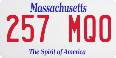 MA license plate 257MQ0