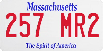 MA license plate 257MR2