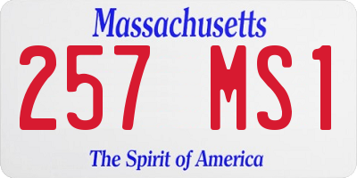 MA license plate 257MS1