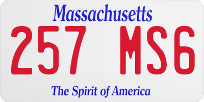 MA license plate 257MS6