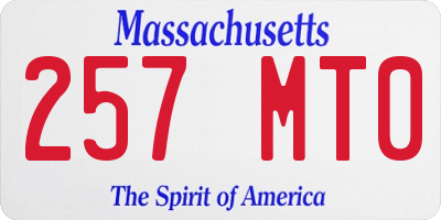 MA license plate 257MT0