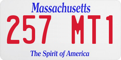 MA license plate 257MT1
