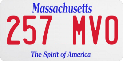 MA license plate 257MV0