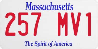 MA license plate 257MV1