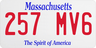 MA license plate 257MV6