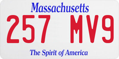 MA license plate 257MV9