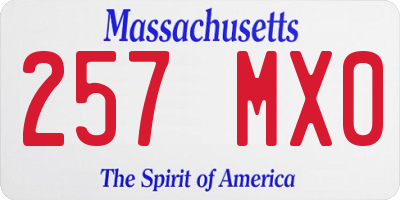 MA license plate 257MX0