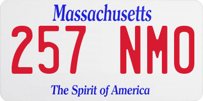 MA license plate 257NM0