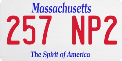 MA license plate 257NP2
