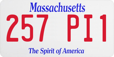 MA license plate 257PI1
