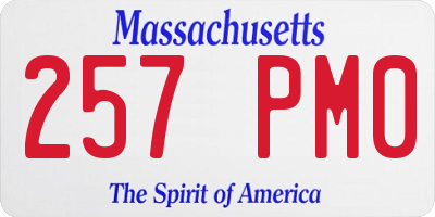 MA license plate 257PM0