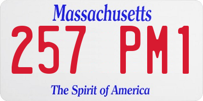 MA license plate 257PM1