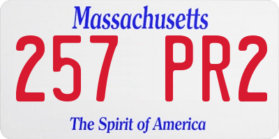 MA license plate 257PR2