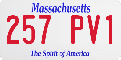 MA license plate 257PV1