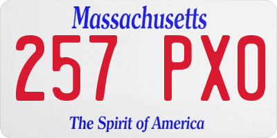 MA license plate 257PX0