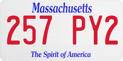 MA license plate 257PY2