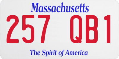 MA license plate 257QB1