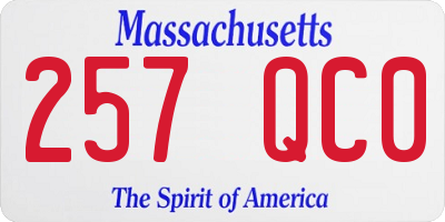 MA license plate 257QC0