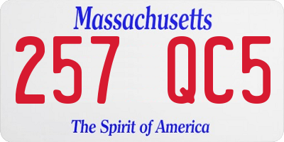 MA license plate 257QC5
