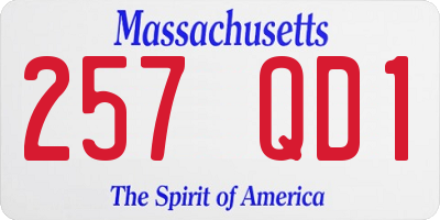 MA license plate 257QD1
