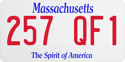 MA license plate 257QF1