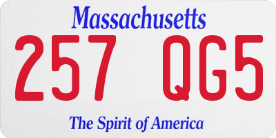 MA license plate 257QG5