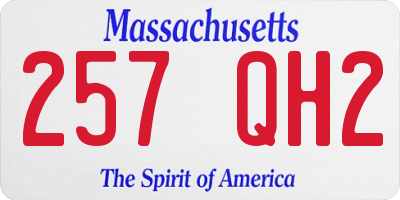 MA license plate 257QH2