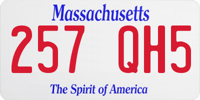 MA license plate 257QH5