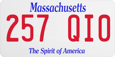 MA license plate 257QI0