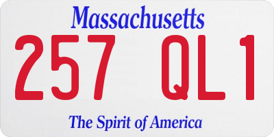 MA license plate 257QL1