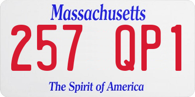 MA license plate 257QP1